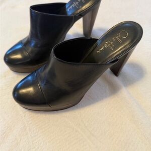 Cole Haan Platform Mule Clogs with Stacked Heel